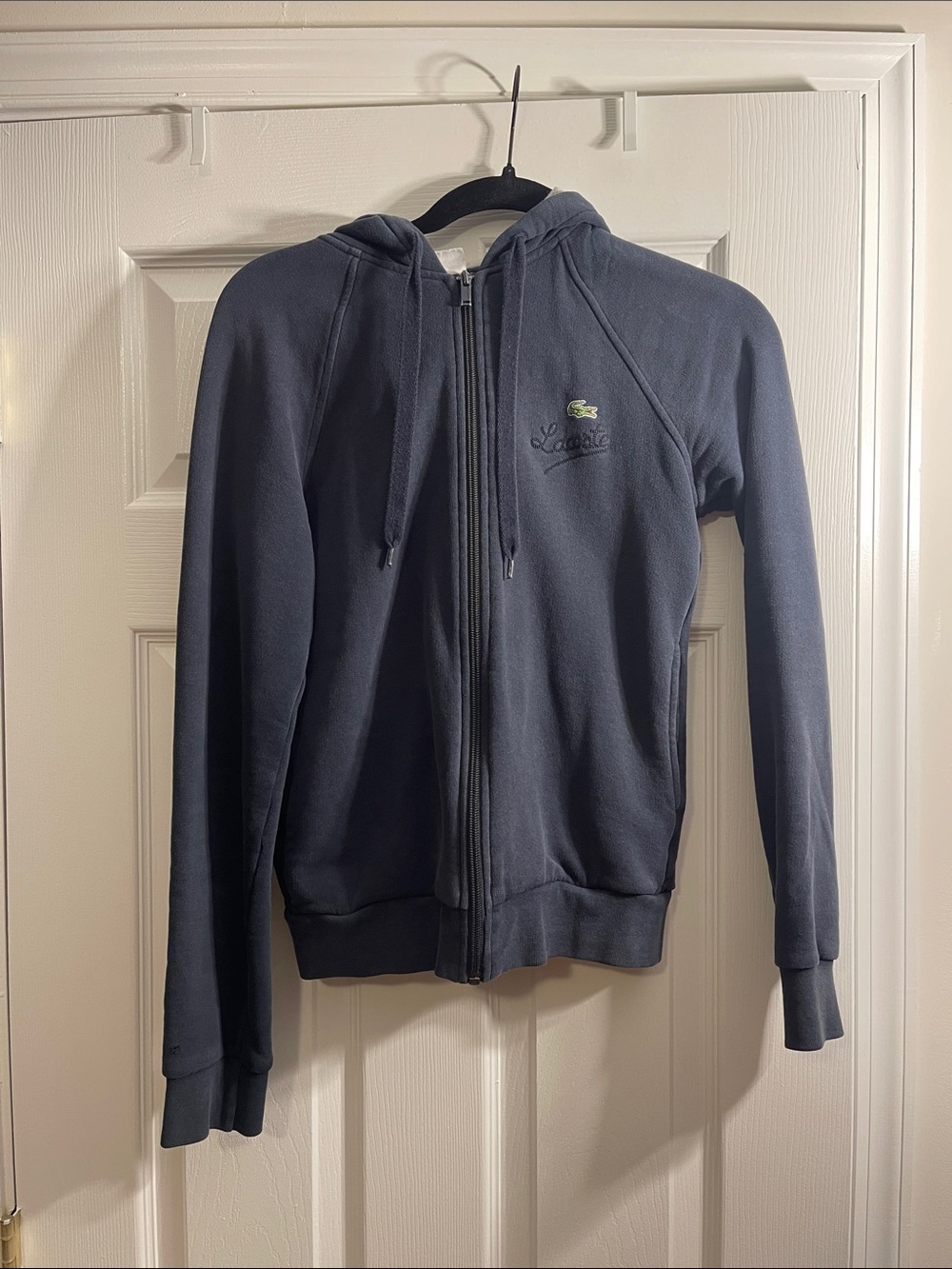Lacoste women's navy light zip hoodie